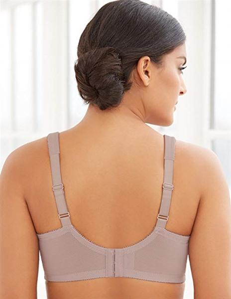 NEW Glamorise 38DD Rose Lace Full-Covrage Full-Fig Wireless Bra 1104 Taupe 90764