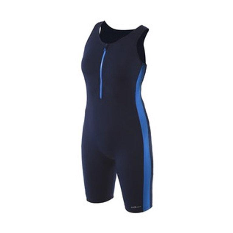 NWOT Dolfin sz 6 Aquatard Aquashape SOLID ZIP-FRONT Swimsuit Blue 93550
