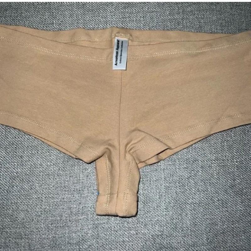 NEW 1pr American Apparel Boyshort Cotton Spandex collection Beige S 94148