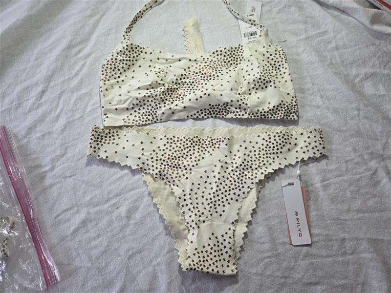NWT Pilyq M City Of Stars Scoop Neck Halter Bikini Swim Set #94295