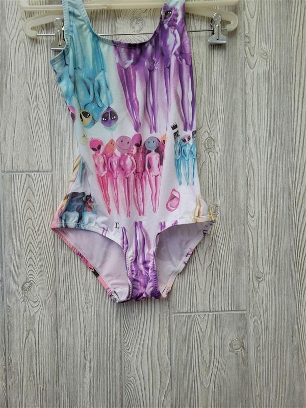 NWOT Civil Regime Alien Invasion S Open Back One-Piece Swimsuit #94404