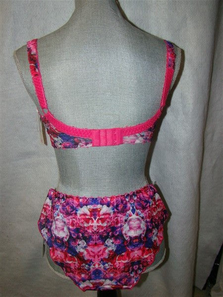 NWT Freya 30I Hypnotise Underwire Plunge Bra & Panty AA1911 Pink Floral #95338