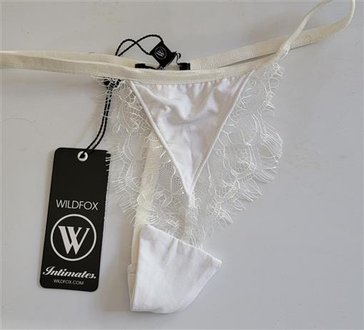 NWT Wildfox Intimate Cami Lace Thong Underwear 1pr White 97620