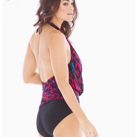 NWT Soma Swim 12 Cowl Neck 1 PC Swimsuit Black 97788