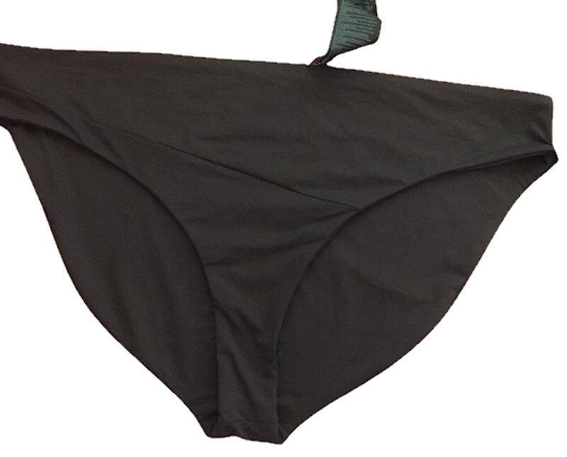 NWOT Volcom Simply Seamless 16W Black Solid Cheeky Bikini Swim Bottom #99279