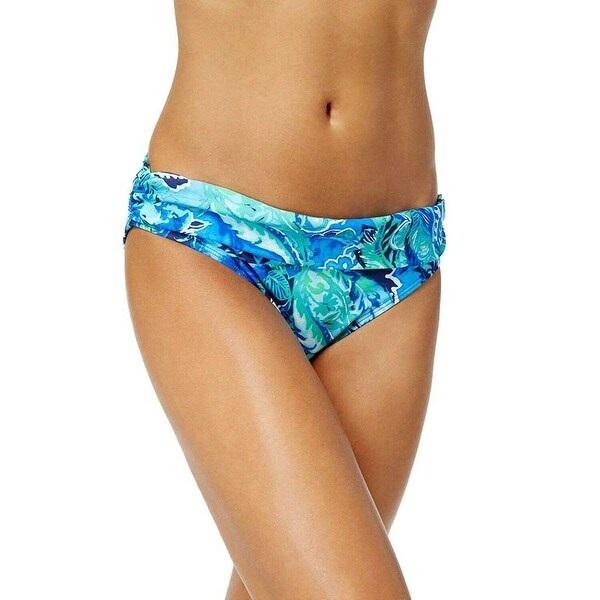 NWT Ralph Lauren 14 Banded Hipster Bikini Bottom Paisley Blue #86214