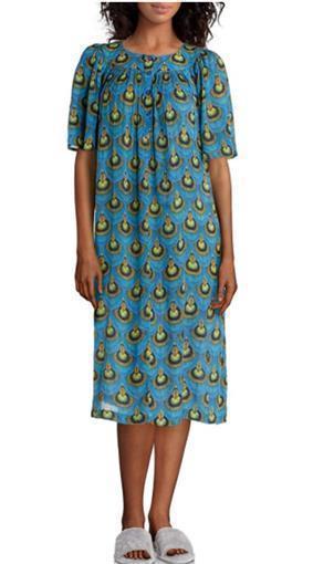 NEW Go Softly Patio Dress Kaftan Black Pink S Blue Peacock #77066