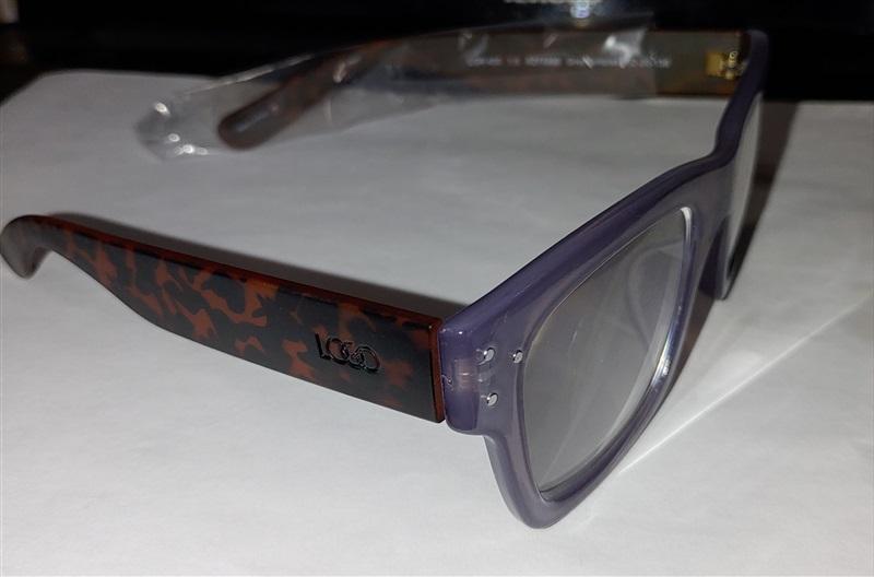 LOGO Lori Goldstein Signature Look Readers Thick Frame Gray Tortoise 1.5 #78208