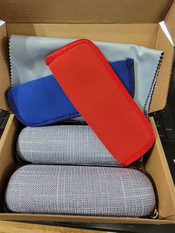 NWT NPCP 2 Pr Red or Blue Reading Glasses Readers +Cases .+75
