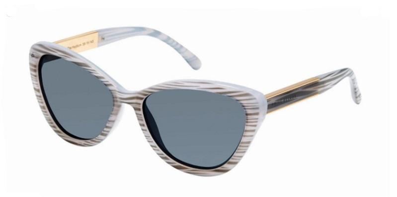 Prive Revaux The Hepburn 2.0 Cat Eye Polarized Sunglasses Gray Marble #78103