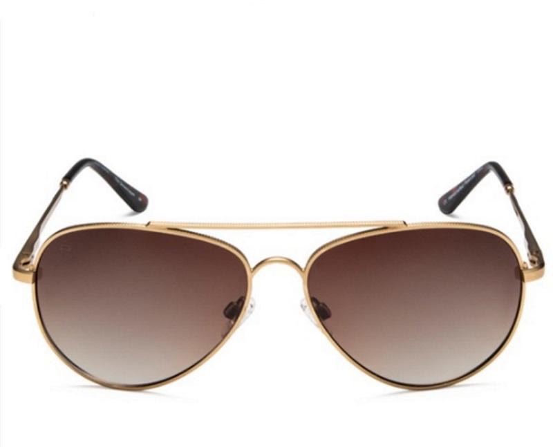 Prive Revaux Showstopper Aviator Polarized Sunglasses Gold Brown #77963