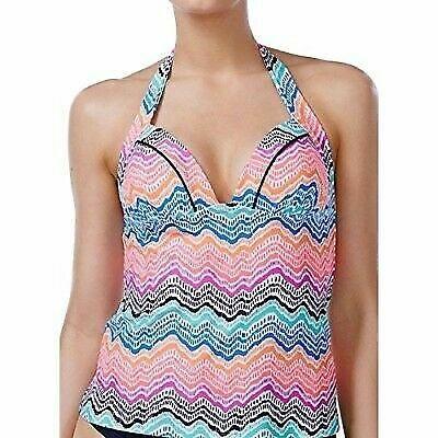 NWOT Island Escape 6 La Cinque Terre Glam Print Halter Tankini #87253