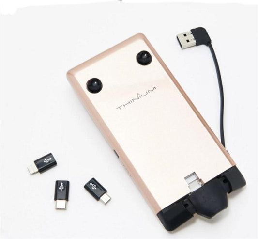 NEW Lori Greiner Thinium Cordless Phone Charger Power Bank Gold 78181