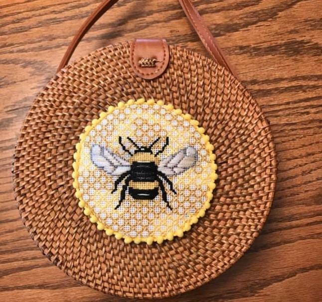 Collection 18 Round Wicker Rattan Purse For Needlepoint Craft 76792