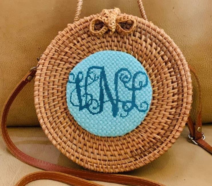Collection 18 Round Wicker Rattan Purse For Needlepoint Craft 76792