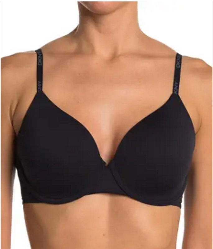 NWT DKNY 36B Microfiber T Shirt Bra Black DK7281 100019