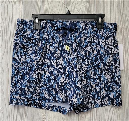 NWT Calme Johnny Was L Elements Travel Shorts Blue Dots 100314
