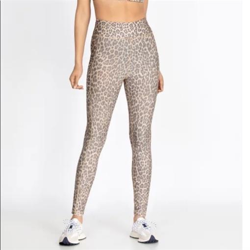 NWT Calme Johnny Was L ENDURANCE HIGH WAIST LEGGING 7/8 Cheetah 100411