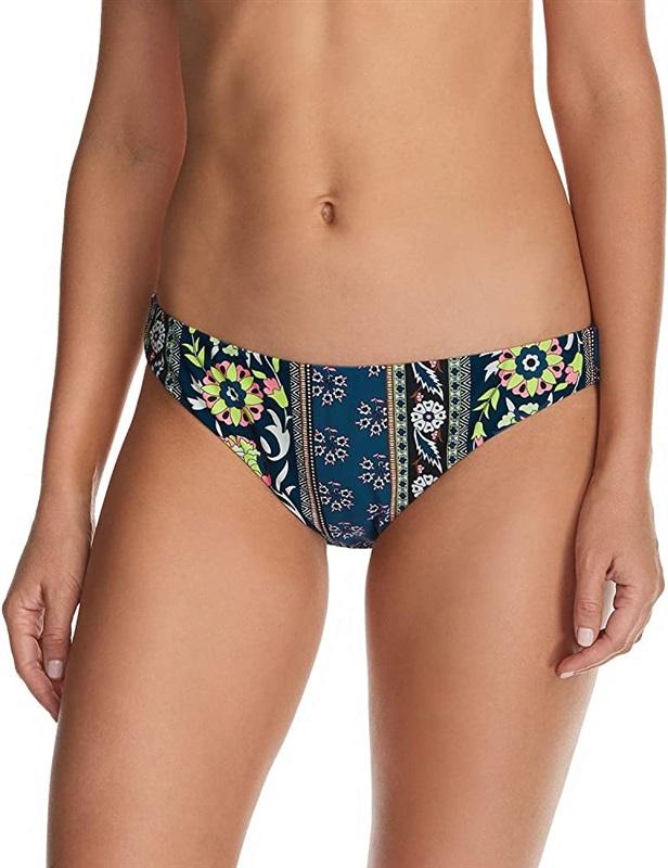 NWOT Raisins Mallorca M Floral Patchwork Cheeky Bikini Swim Bottom #100453
