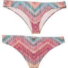 NWT Raisins Orange Orchid XL Striped Cheeky Bikini Swim Bottom #100557