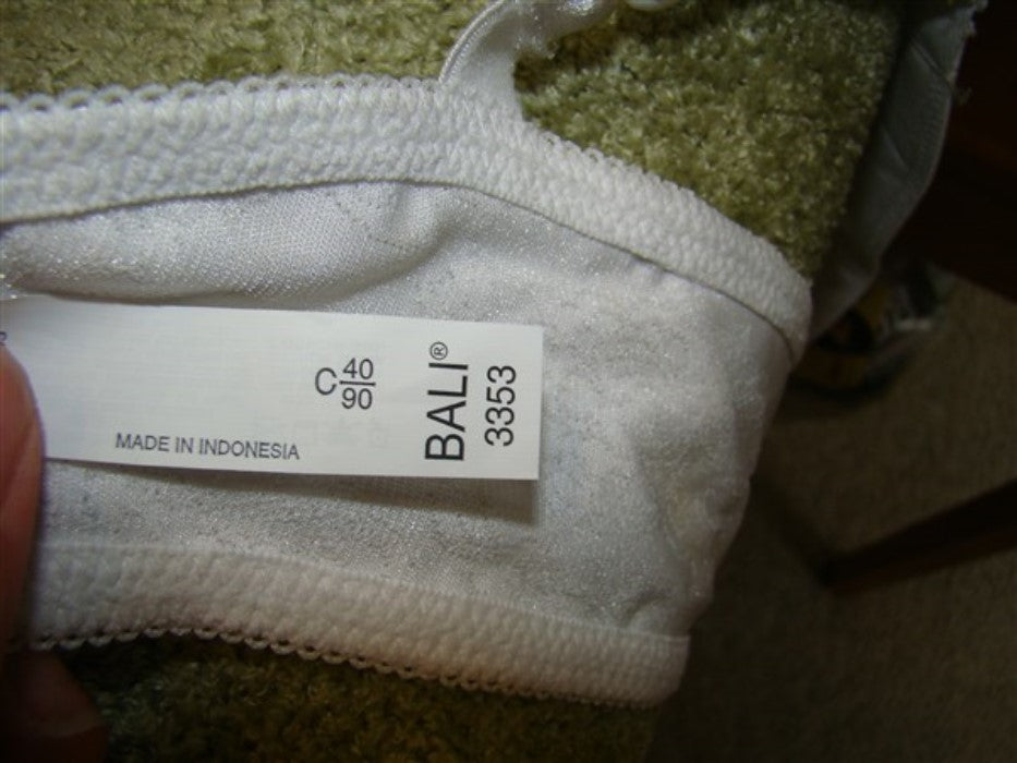 PO Bali 40C Live It Up Underwire Bra 3353 White #100568