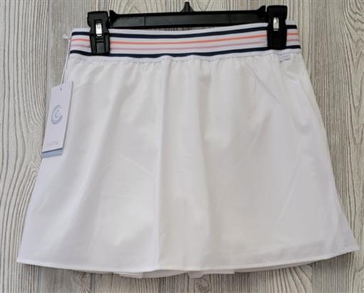 NWT Calme Johnny Was M Endurance Tennis Skirt White 100586