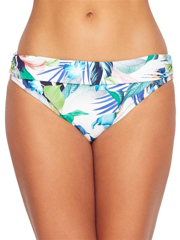 NWT La Blanca In the Moment SZ 14 Palm Banded Hipster Bikini Swim Bottom #100609