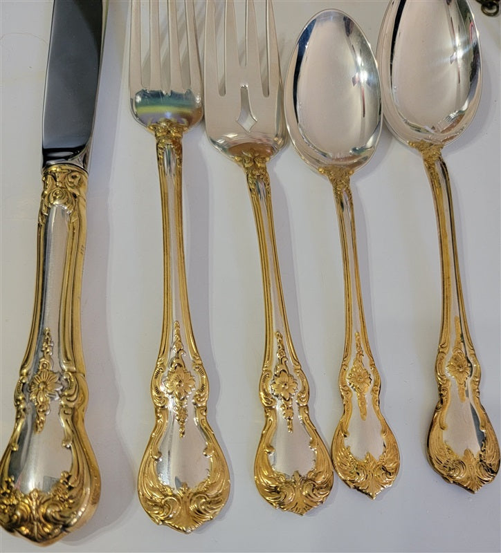 NWT Towle 5pc Place Setting Old Masters Sterling Gold +Box