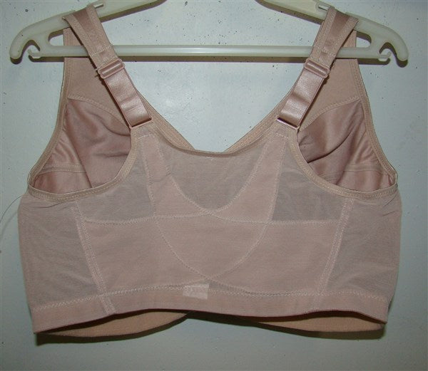 NWOT Glamorise 38D Magic Lift Posture Back Beige #1265 Front Close Bra #104147