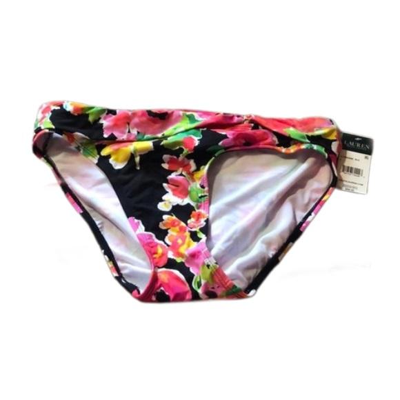 NWOT Ralph Lauren Beach Club SZ 10 Floral Hipster Bikini Swim Bottom #104180