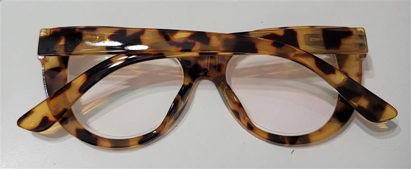 Optique Sheer Tortoise Nerd 1.25 Cat Eye Thick Reading Nerd Glasses 106655