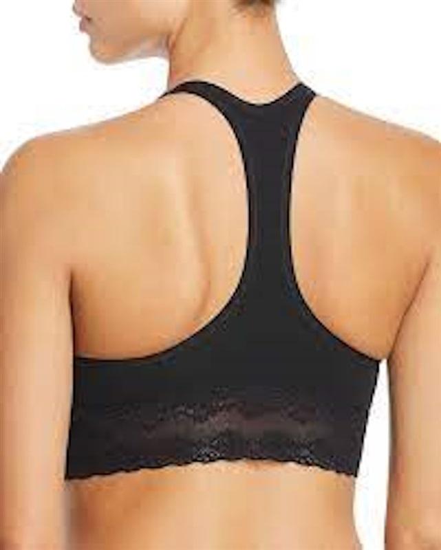 NWT Natori M Bliss Perfection Racerback Bralette 765154 Black 110390