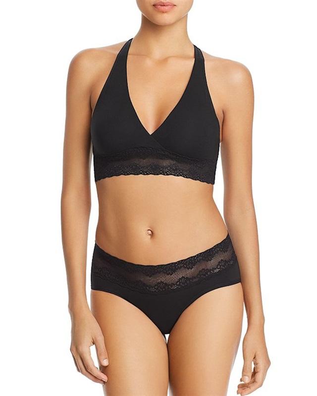 NWT Natori M Bliss Perfection Racerback Bralette 765154 Black 110390