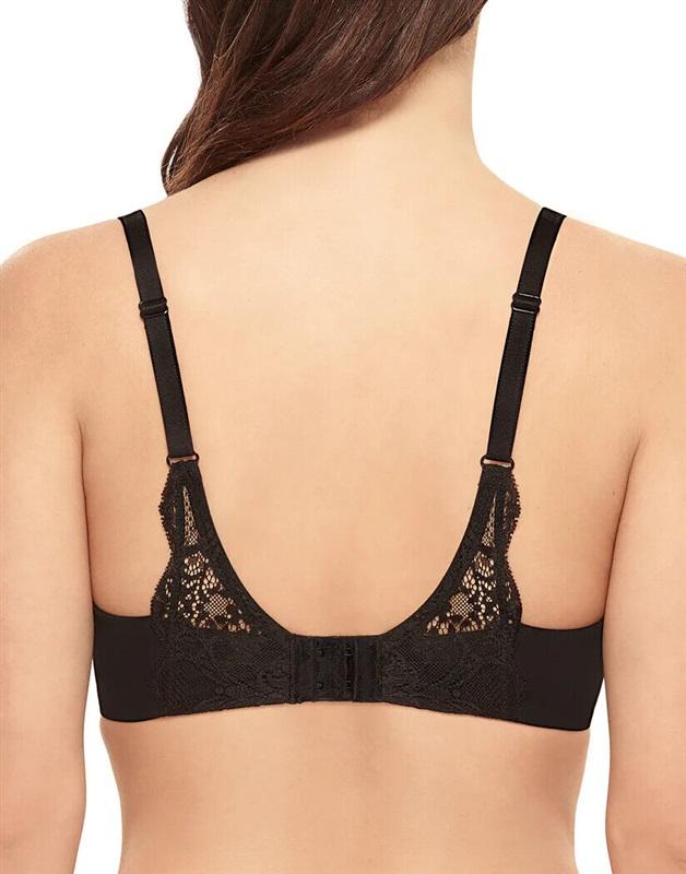 NWT Wacoal 36B LACE IMPRESSION T-SHIRT BRA 853357 Black 111026