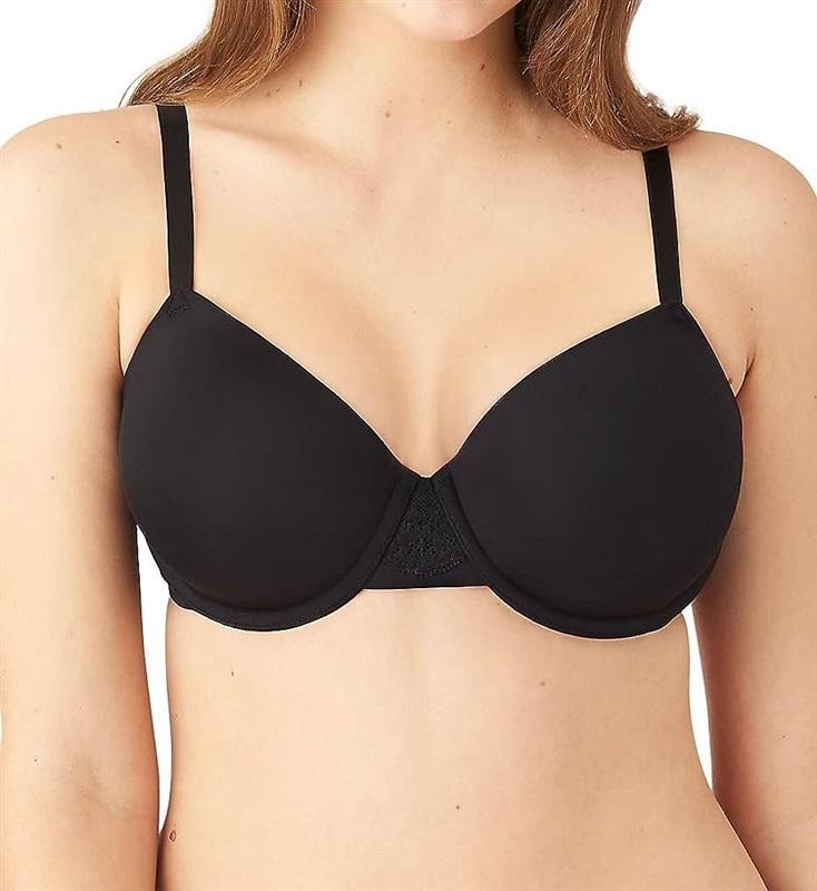 NWT Wacoal 36B LACE IMPRESSION T-SHIRT BRA 853357 Black 111026