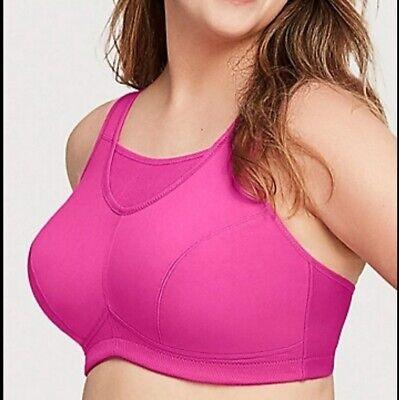 NWOT Glamorise 36C No Bounce Cami Sports Bra 1066 Pink 111853