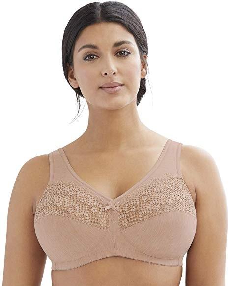 NWOT Glamorise 48H Magic Lift Moisture Control Bra 1064 Beige #112060