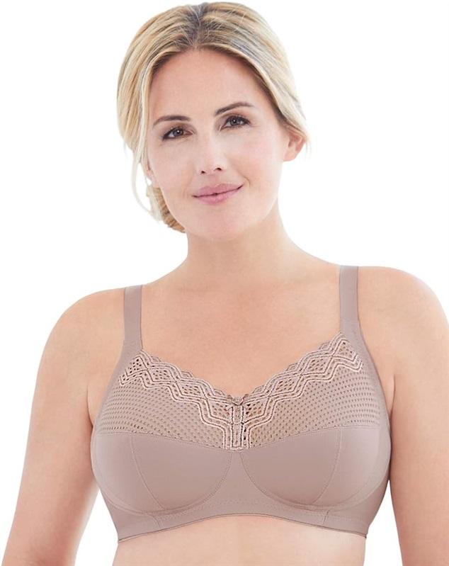 NWOT Glamorise 38H Magic Lift Moisture Control Bra 1064 Taupe 112297