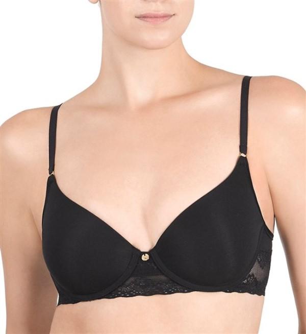 NWOT Natori 32D Bliss Perfection Contour Underwire Bra 721154 Black 112316