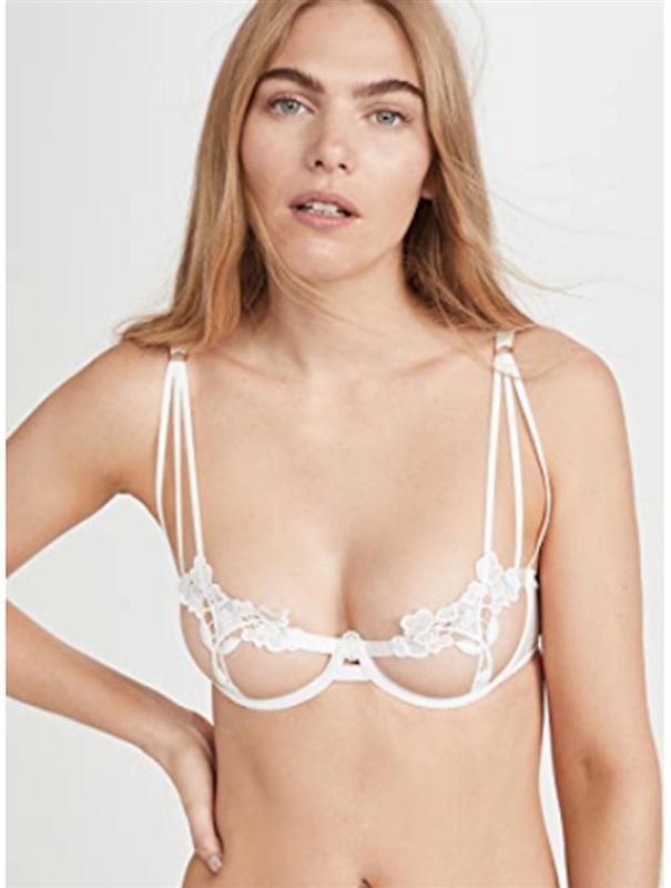 NWOT Bluebella 32D Nova Open Cup Bra In Ivory 112545