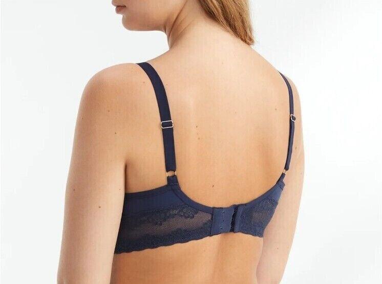 NWOT Natori 34D Bliss Perfection Comfort Contour Underwire Bra 721154 Blu 112818
