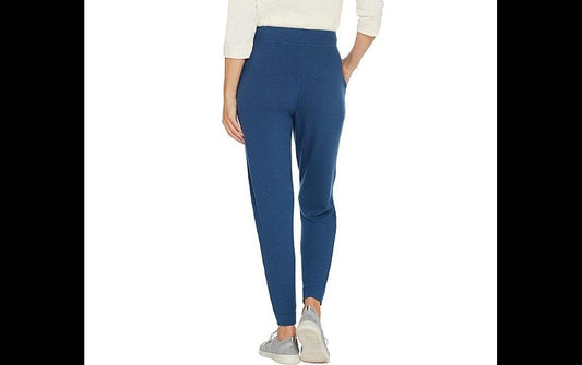NEW Lisa Rinna XL Brushed Hacci Jogger Pants Blue 114121