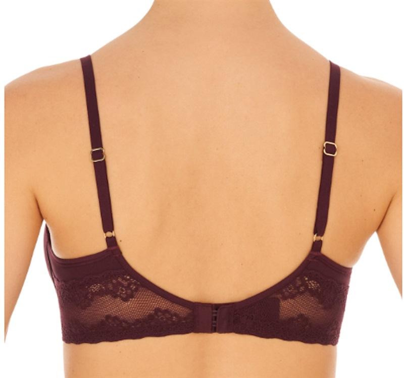 NWT Natori 36DD Sheer Jacquard Full Contour Underwire Bra 136059 Wine 114491