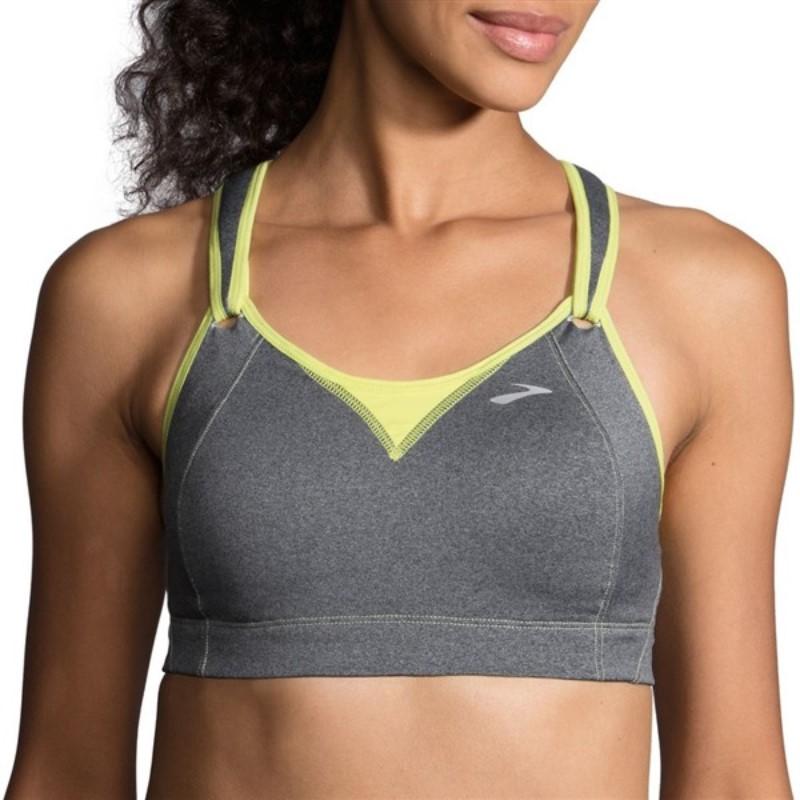 NWT Brooks Rebound Racer Running Bra 36D Gray 114790