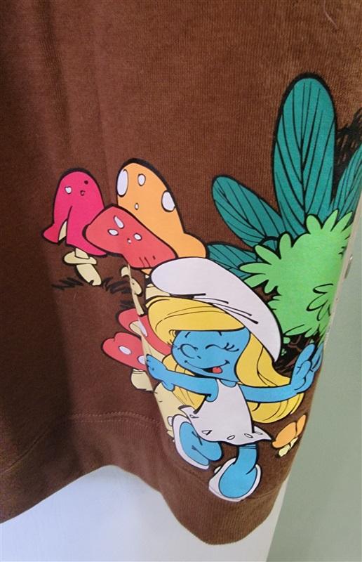 NWT Peyo Have a Smurfy Day Anniversary Sweatshirt Brown 114874