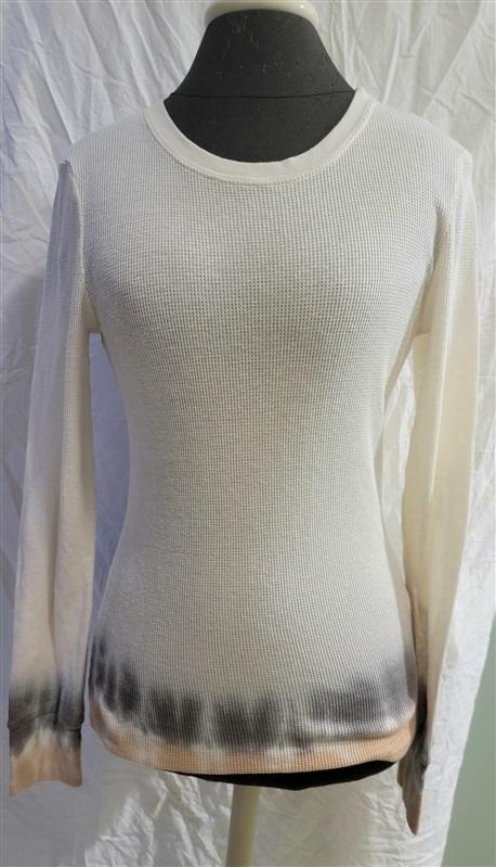 NWOT Anthropologie Michael Stars M Waffle Long Sleeve Top Tie Dye 115131