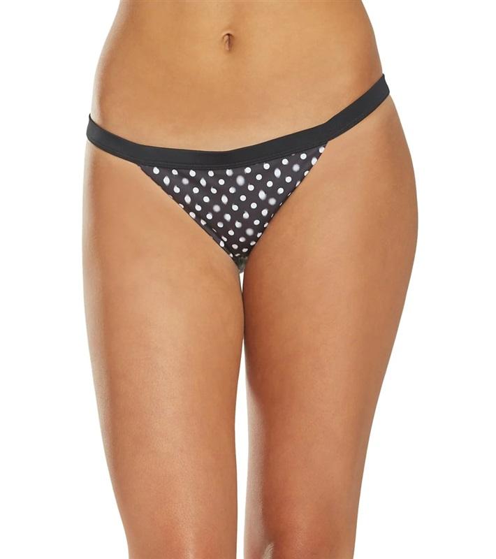NWOT Nike XL Active Bikini Swim Bottoms Black Polka Dot 115147