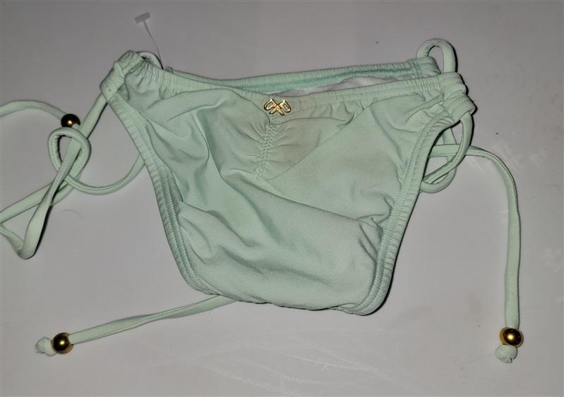 NWOT PIlyq 8 Girls Mint Green Side Tie Pom Pom Bikini Bottom 115187
