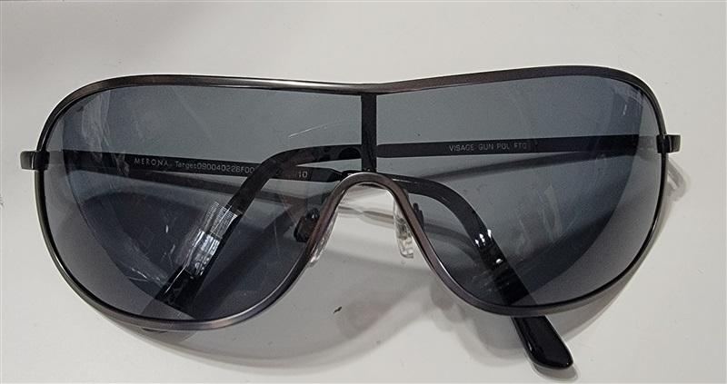 NWOT Visage Oval Polarized Sunglasses Gun Metal & Black Unisex 115250
