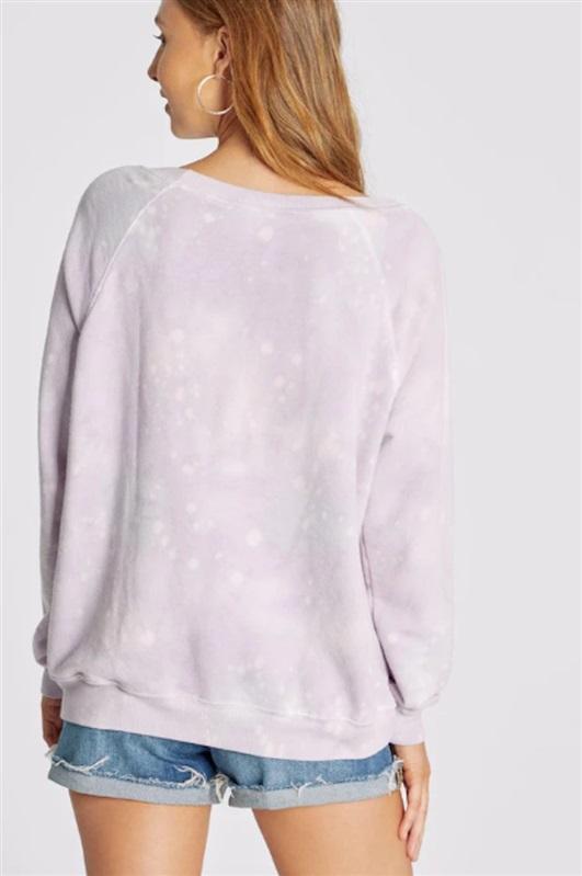 NWT Wildfox LG Space Queen Jersey Knit Sommers Sweater Purple 115436